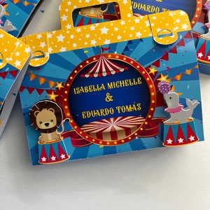 Zirkus Malkasten: Geburtstagsfeierdekoration, personalisiertes Favor