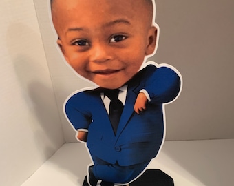 Personal Face Bossy Baby Centerpiece, Boss Decorations, Baby Face Boss Centerpiece