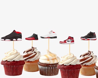 Cupcake toppers, Shoe cupcake toppers, Sneaker cupcake toppers