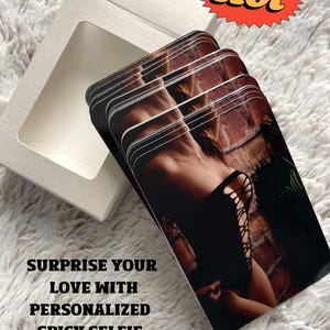 Cartes à jouer avec image personnalisée, Cartes boudoir, Cadeau boudoir, Cadeau épicé, Cartes avec photo personnalisées, Cartes d'image selfie épicé, Cartes de strip poker