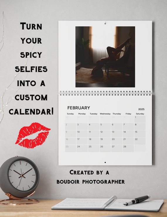 Body Confidence Wall Calendar, Selfie Calendar, Custom Image Calendar, Wall Hanging Calendar,  Photo Calendar, Custom Photo
