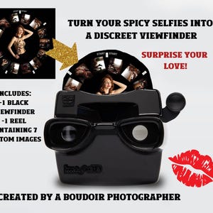 Custom Boudoir Viewfinder and Reel, Selfie Viewfinder, Custom Image Gift, Vintage Viewfinder, Spicy Selfie Gift, Discreet Image Gift