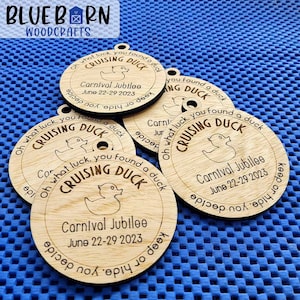 Personalized Cruising Duck Tags| Cruise Gifts| Cruise Ornaments| Custom Cruise Tags| Cruise Duck Hunt| Cruise Duck