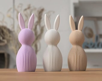 Japandi Inspired Modern 3D-Printed Bunny Decoration | Easter Gifts | Easter Decor