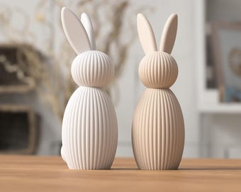 3D Printed Easter Bunny Minimalist Japandi Decor