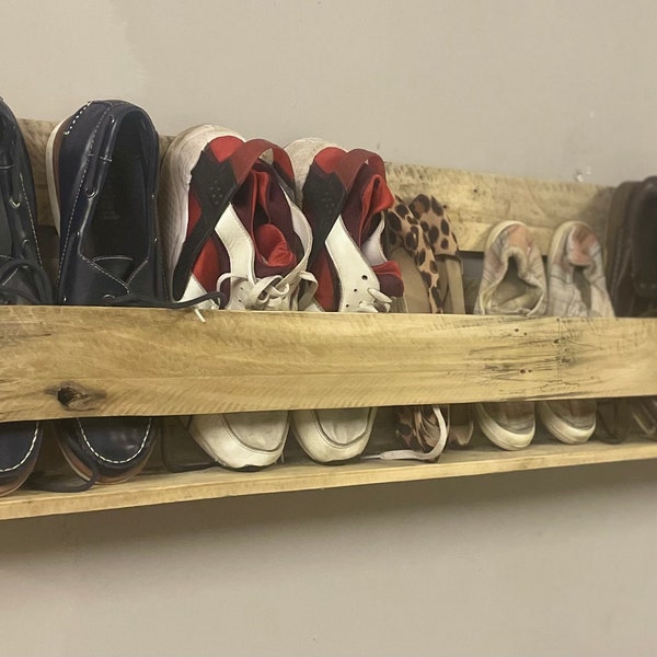50 inch Refinished Wood Shoe Rack