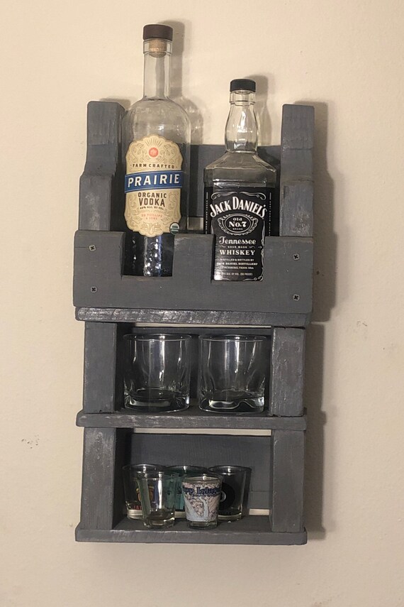 Handcrafted Liquor Bottle Rack Etsy