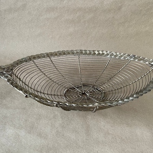 Vintage Wire Basket with Tab Handles