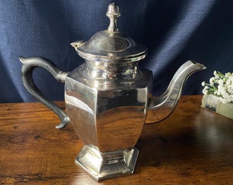 Vintage Alda’s Silverplate Teapot Wide Handle Made in India