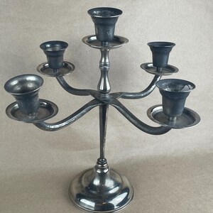 Vintage Silver Plated Candelabra Five Candle Holder