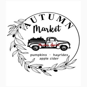 Autumn Truck PDF Digital File