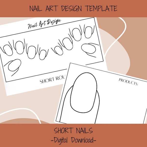 Blank Nail Template Etsy
