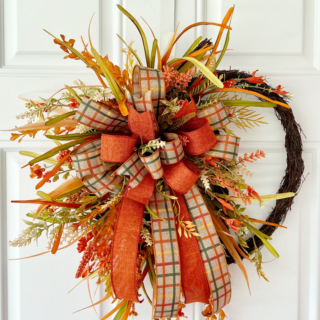 Fall Pumpkin Base Door Hanger, Fall Decor, Fall Farmhouse Door Hanger ...