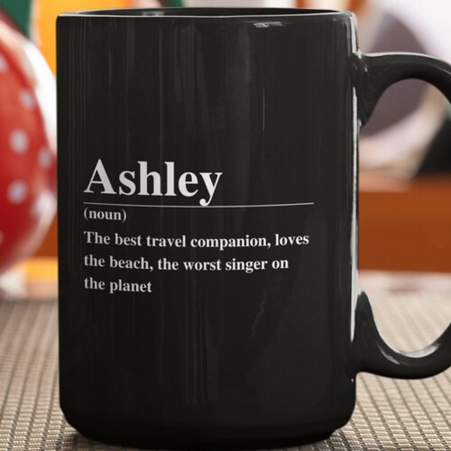 Personalized Name Mug With Definition Coffee Mug With Custom Etsy