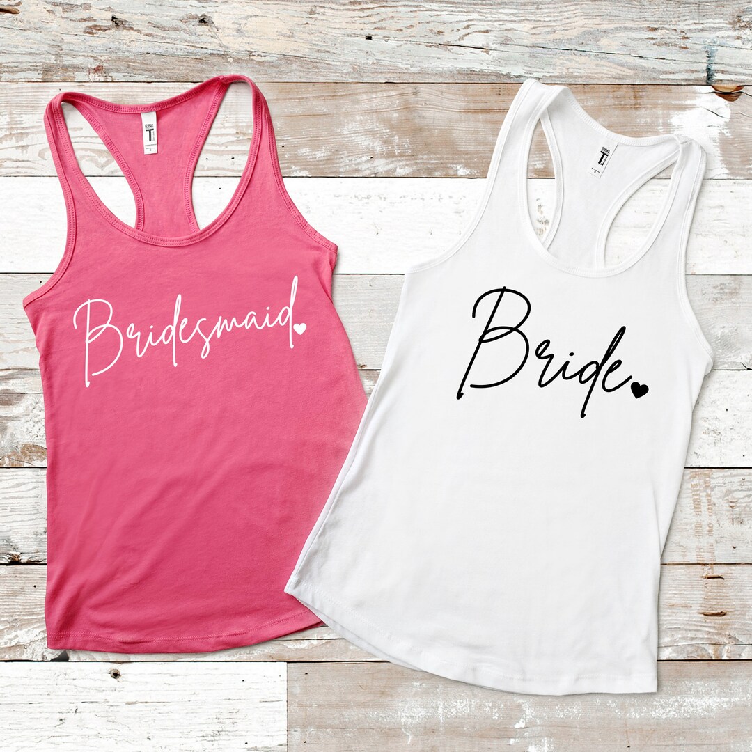 Bride Tank Bachelorette Party Tank Bridesmaid Tank Brides - Etsy