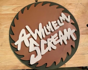 Un logotipo de grito de Wilhelm