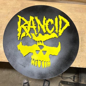 Rancid Logo Skull: Punk Rock Art, 22&quot; Diameter