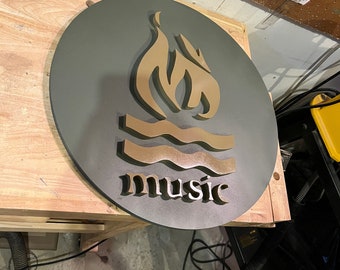 Logotipo De Música De Agua Caliente
