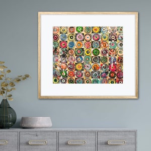 幾何学的抽象アクリル絵画セット：カラフルなモダンな壁アート - Etsy 日本