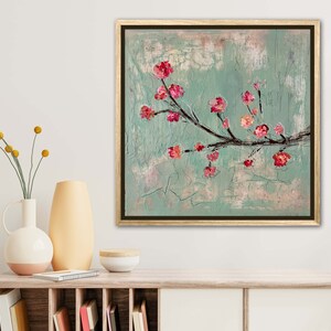 Original Floral Painting: Textured Abstract Flower Art on Canvas