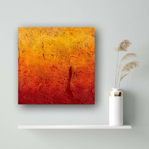Textured Abstract Painting: Original Acrylic Art on Canvas (30x30 cm)