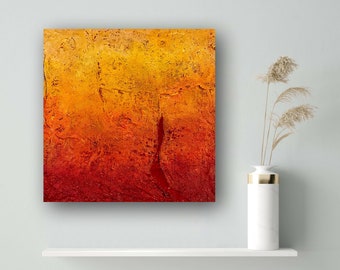 Textured Abstract Painting: Original Acrylic Art on Canvas (30x30 cm)