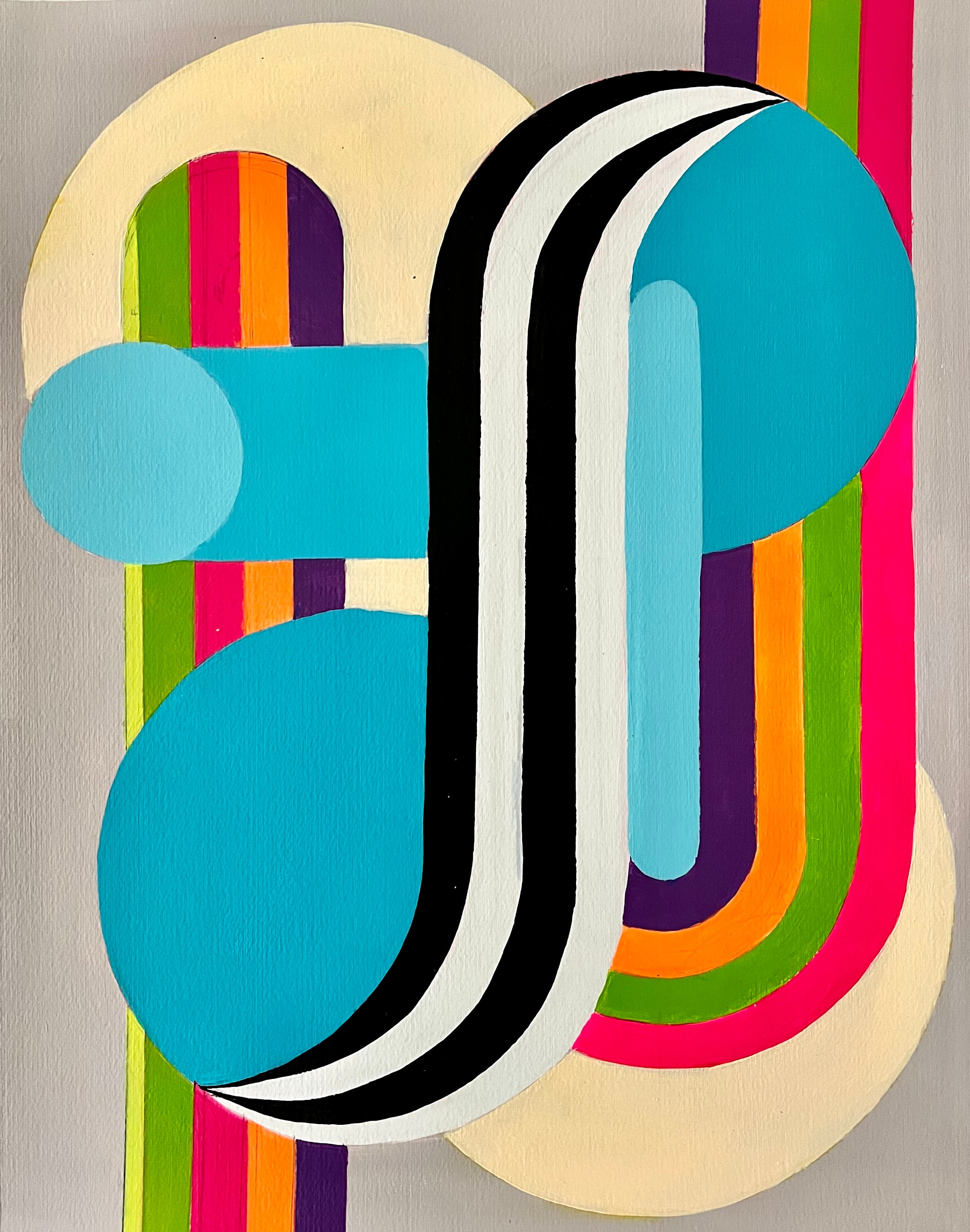 幾何学的抽象アクリル絵画セット：カラフルなモダンな壁アート - Etsy 日本