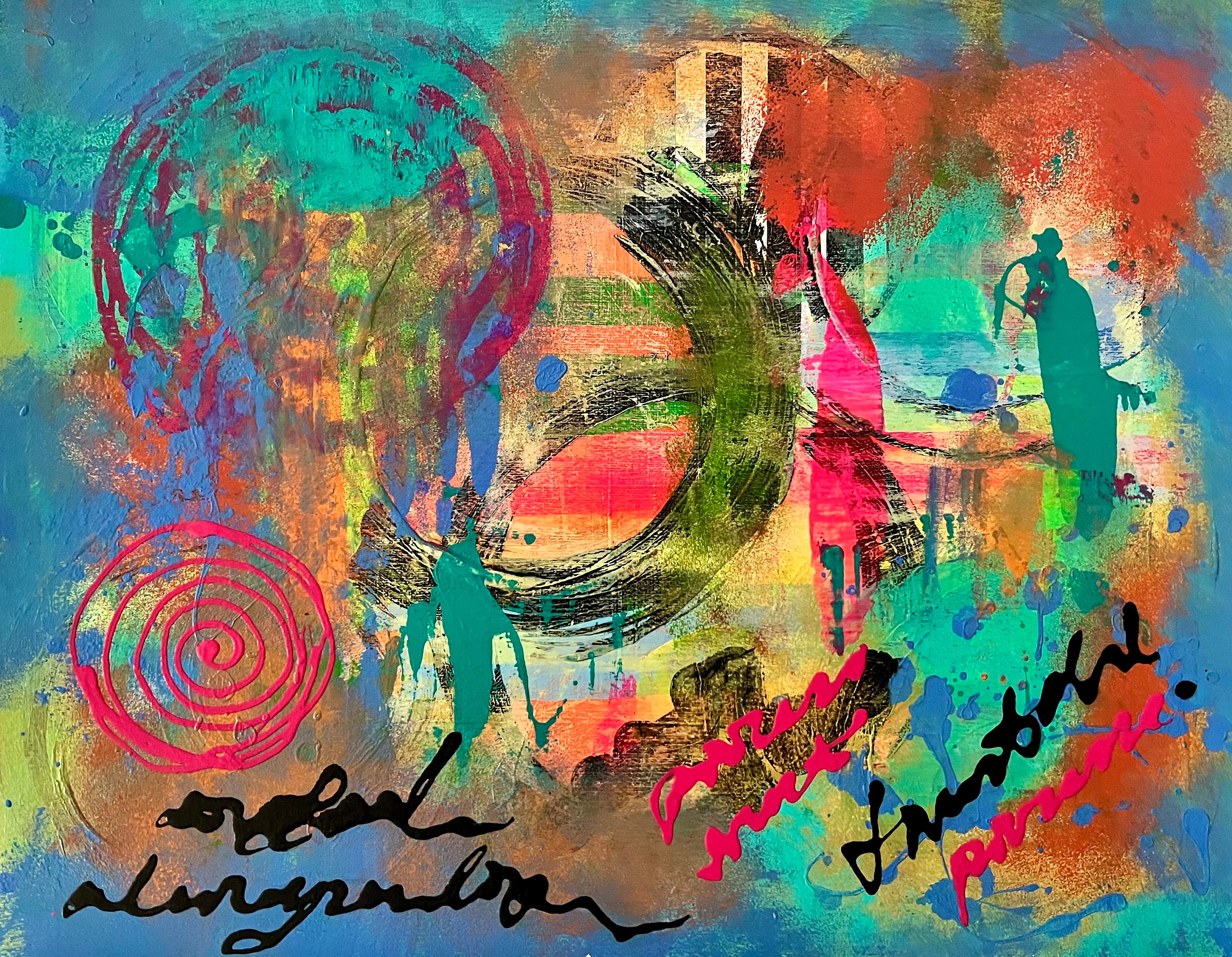 抽象アクリル絵画セット：カラフルなモダンウォールアート（16x19