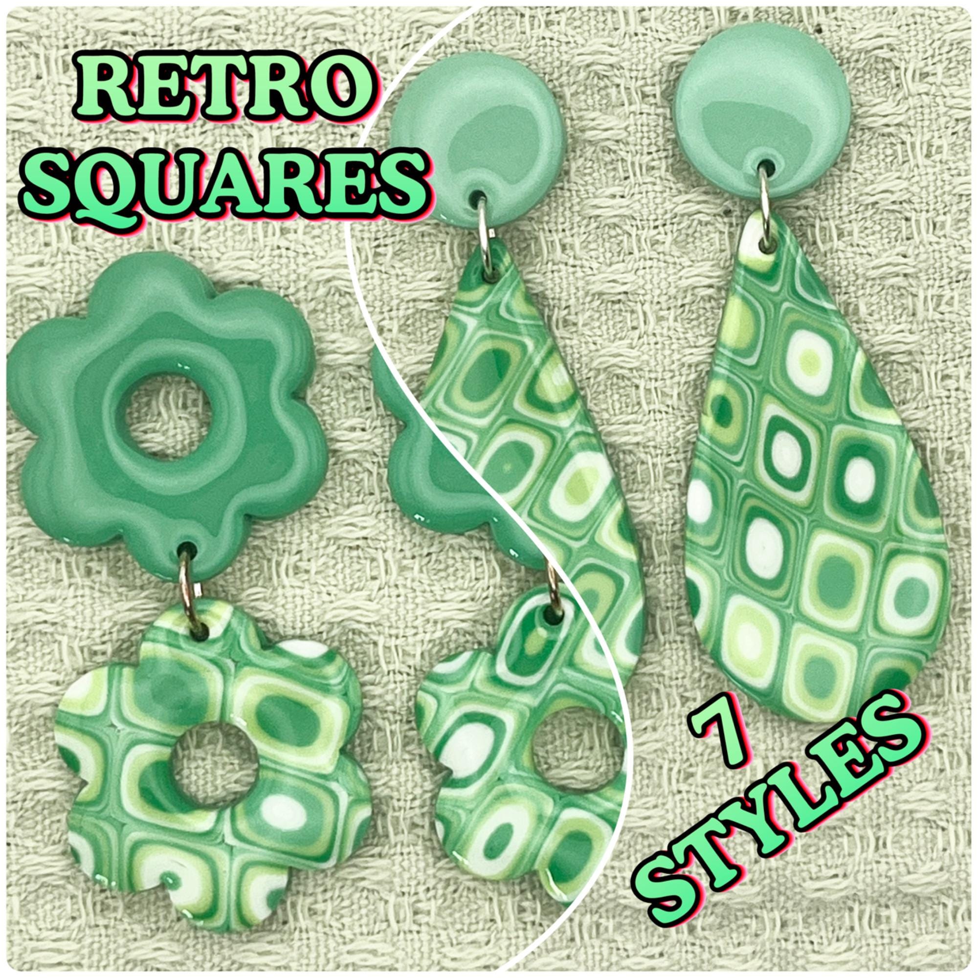 Boucles D'oreilles Vintage Années 60 - Fantaisie Rétro - Occasion Bon état