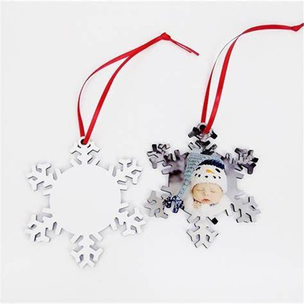 Christmas Shape Aluminum Ornaments Sublimation Blanks