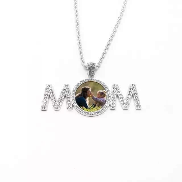 DIY Personalized Jewelry Gift Sublimation Blank Necklace MOM