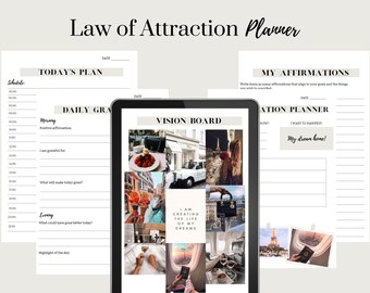 Law of Attraction Planner | Law of Attraction Journal | Manifestation Planner | Manifestation Journal | Spiritual Planner | Manifestation