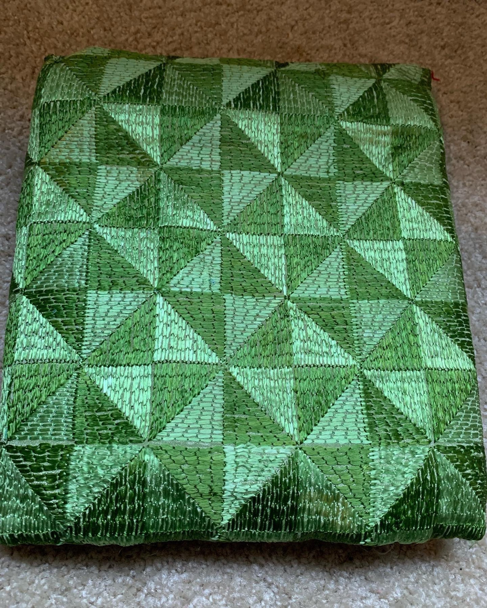 Beige - Natural Dyed Cotton Block Print Bagh Dupatta 03