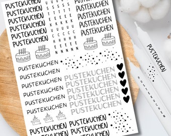 Candle tattoos various motifs | Water slide film | Decorating candles | Pustekuchen