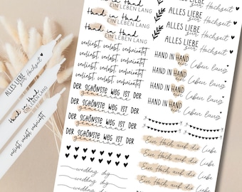 Wedding candle tattoos various motifs DIN A4 candle stickers water slide film wedding