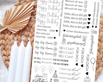 Candle tattoos various motifs | Water slide film | Decorating candles | Birthday | Happy Birthday