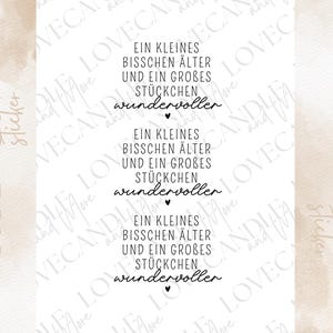 Adesivi da rubare I Adesivi da rubare senza bordi A6 ad esempio per Raysin / Keraflott I bellissime frasi di compleanno