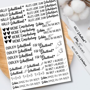 Schulkind Kerzentattoos verschiedene Motive DIN A4 Kerzensticker Wasserschiebefolie