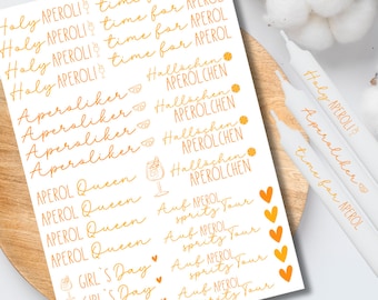 Aperol candle tattoos various motifs DIN A4 candle stickers water slide film