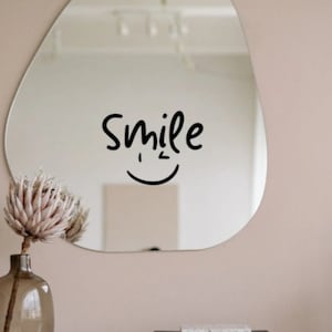 Stickers for mirrors Sticker &quot;Smile&quot; Sayings Sticker door