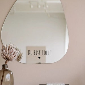 Stickers for mirrors Sticker &quot;You are great&quot; Sayings Sticker door