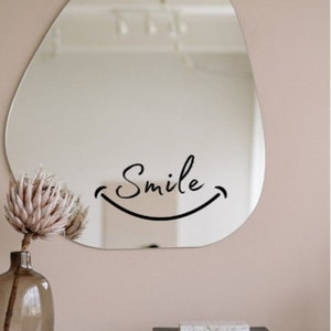Stickers for mirrors Sticker &quot;Smile&quot; Sayings Sticker door