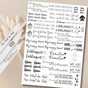 Zuhause Kerzentattoos verschiedene Motive DIN A4 Kerzensticker Wasserschiebefolie