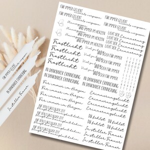 Candle tattoos various motifs | Water slide film | Decorating candles | Mourning