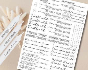 Candle tattoos various motifs | Water slide film | Decorating candles | Mourning