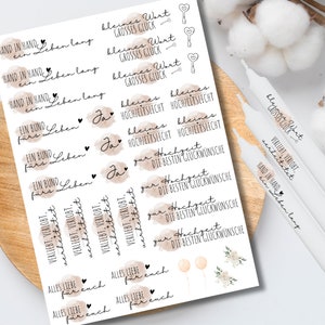 Hochzeit Kerzentattoos verschiedene Motive DIN A4 Kerzensticker Wasserschiebefolie