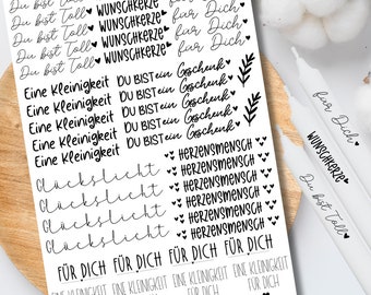 Heartfelt candle tattoos, various designs, DIN A4 candle stickers, waterslide decals, lucky light