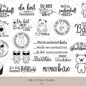 Rub-On Sticker I A5 borderless Rub Ons e.g. for Raysin / Keraflott I you are indispensable