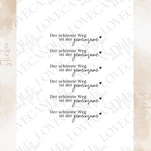 Adesivi da rubare I Adesivi da rubare senza bordi A6 ad esempio per Raysin / Keraflott I bellissimi detti matrimonio