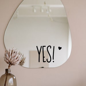 Stickers for mirrors Stickers &quot;Yes!&quot; Sayings Stickers door